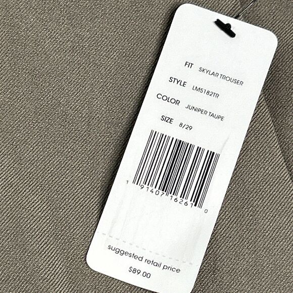 Liverpool Women's Size 8 NWT Skylar Dress Pants Slim Leg Crop Juniper Taupe - Picture 6 of 11